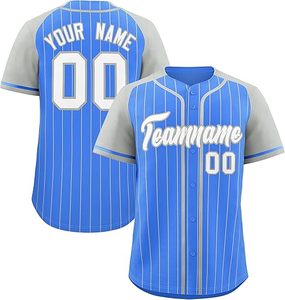 เสื้อเบสบอลและซอฟต์บอลสำหรับผู้ใหญ่ผ้าโพลีเอสเตอร์แห้งเร็วระบายอากาศ - Product Image 6