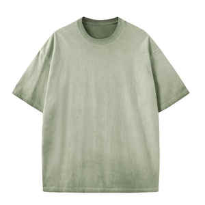 T-shirt unisexe Hip Hop 250 g/m² en coton épais, style streetwear, 100 % coton, coupe oversize, effet délavé vintage - Product Image 1