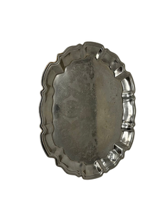 Plato Ovalado de Aluminio para Servir al por Mayor con Borde, Decoración Rústica Antigua, Plato de Metal para Servir en el Hogar, Hotel y Restaurante - Product Image 5