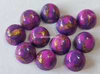 Cabochon rond violet cuivre turquoise dos plat 3mm,4,5,6,7,8,9,10,11,12-AAA qualité
