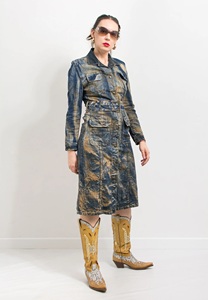 เสื้อโค้ทผ้ายีนส์ผู้หญิงระบายอากาศได้ดีเสื้อโค้ทผ้ายีนส์วินเทจแฟชั่นใส่สบาย - Product Image 2