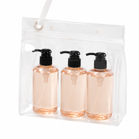 Sac de maquillage en PVC transparent avec logo personnalisé, sac cosmétique en PVC imperméable avec fermeture éclair, sac de toilette de voyage, emballage en gros