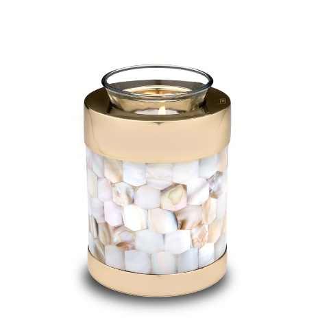 Luminaria Majestic Brown Aura Tealight Urn For Ashes by Asia Top Listed Supplier Funeral Supplies