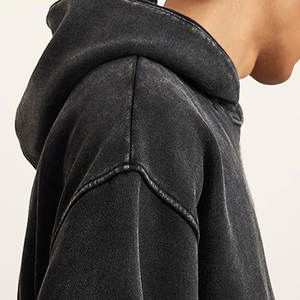 Ventes en gros, conception de logo personnalisée, sweats à capuche légers pour hommes, lavage à l'acide, vente directe d'usine, sweats à capuche lavés à l'acide pour hommes - Product Image 4