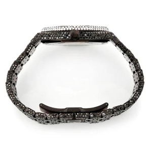 Nuevo reloj de lujo de moda de acero inoxidable completamente helado Baguette Vvs Lab Grown Diamond Relojes para hombre Exportador de India - Product Image 6