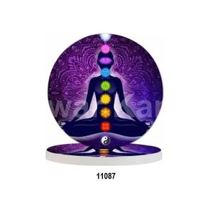 Juego de cobre puro de alta calidad de 4 piezas Posavasos de cobre redondo de diseño grabado - Product Image 2