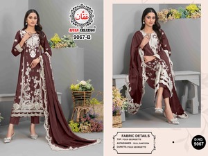 Venta caliente Faux Georgette con corte de trabajo Salwar Suit Fabricante y proveedor de Surat a la tarifa más baja - Product Image 2