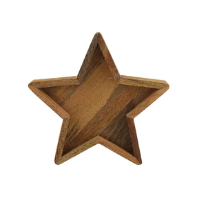 Eco-Friendly Wood Serving Tray Creative Star Shape Wooden Dinner Plates Decorative Item Lowest Price - Product Image 1