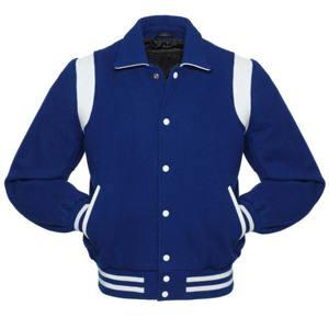 Veste d'université en cuir de laine rétro élégante confortable et pour des tenues décontractées CollegeBaseballjacket pour les hommes - Product Image 1