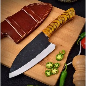 Cuchillo de Cocina JEXMOO, Hecho a Mano, de Acero al Carbono, Multifuncional, con Mango de Madera y Funda de Cuero, Disponible para Uso en la Cocina, OEM - Product Image 3
