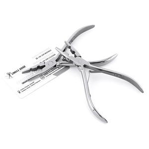 2024 outil d'extension de cheveux professionnel pince à micro perles en acier inoxydable pince à sertir vague de plage avec couleur ruban à 2 trous - Product Image 6