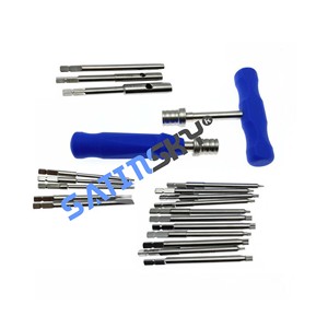 Kit d'instruments dentaires manuels Satinsky 6 pièces en acier inoxydable, sonde et curette, certifié CE, haute qualité - Product Image 4