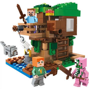 For Minecraft Style Construction Toy Set Kids Building <b>Blocks</b> for Ages 5-7 <b>Plastic</b> Farm Construction Toy - Product Image 1