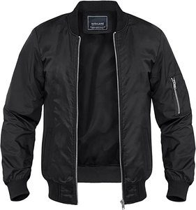 Custom High Street <b>Thin</b> Satin Bomber <b>Jacket</b>-Eco-Friendly <b>Waterproof</b> Windproof Customizable Design - Product Image 5