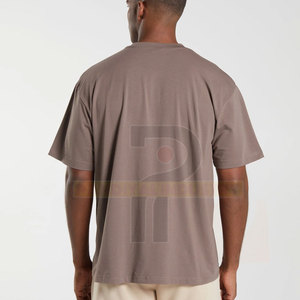 OEM Precio de fábrica personalizado 100% algodón camisetas de los hombres de gran tamaño de la impresión del logotipo con patrón sólido Fabricante directo en Pakistán - Product Image 2