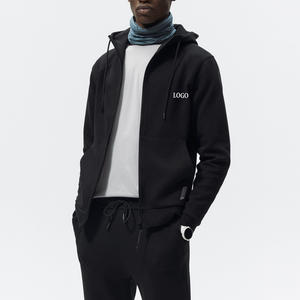 Vente en gros de sweats à capuche respirants pour hommes avec fermeture éclair de haute qualité dernier style de sweats à capuche pour hommes de couleur unie sweats à capuche personnalisés pour hommes confortables - Product Image 5