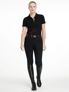 Top de equitación para mujer con estilo, venta al por mayor, mezcla técnica duradera, absorbe la humedad, perfil de comodidad ligera, práctica ecuestre - Product Image 5