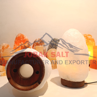 Lampes en sel de l'Himalaya artisanales biologiques, cristal de roche blanc naturel sculpté, lampe de table purifiante à toucher réel, qualité supérieure