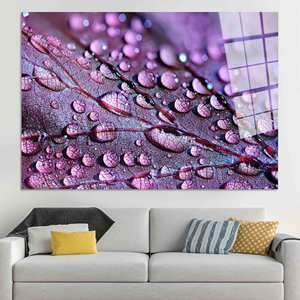 Impresión Moderna con Diseño de Gota de Agua - Elegante Obra de Arte en Lienzo Impreso, ARTE EN VIDRIO TEMPLADO - Product Image 1