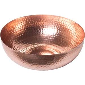 Hermosa tazón de servir de metal color oro rosa con diseño de aspecto antiguo, adecuada para decoración tradicional o cenas festivas indias. - Product Image 6