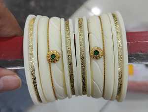 Conjunto de brazaletes Chuda Chura, pulseras y brazaletes de joyería de moda de boda tradicional india de Bollywood para mujer a precio barato - Product Image 5