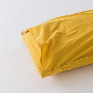 Juego de funda nórdica sólida de algodón lavado 100% Queen/tamaño completo amarillo mostaza 3 piezas 200TC botones hogar hoteles hospitales bodas - Product Image 3