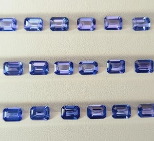 Súper calidad azul tanzanita 6x4mm facetado Octágono corte suelto facetado TZ Natural amarillo cuarzo cristal zafiro para la fabricación de joyas - Product Image 2