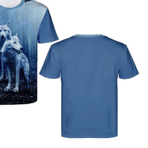 เสื้อยืดพิมพ์ลาย3D สำหรับผู้ชายสีทึบปรับขนาดได้พิมพ์ลาย3D จากปากีสถาน - Product Image 5