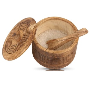 Artículos para el hogar Cocina Especias Salero Caja de madera Precio al por mayor Mejor producto Salero de madera natural de lujo Diseño personalizado - Product Image 5