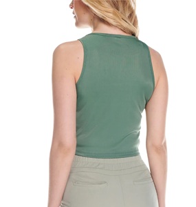 Offre Spéciale dames plaine blanc sportif débardeurs femmes Gym 100 coton conception personnalisée maigre cou débardeur gilet 2026 - Product Image 6