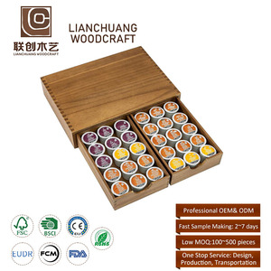 Organisateur de dosettes K-Cup en bois, boîte de rangement pour dosettes de café, support pour dosettes de café et de thé, tiroir pour dosettes K-Cup, support pour machine à café - Product Image 1