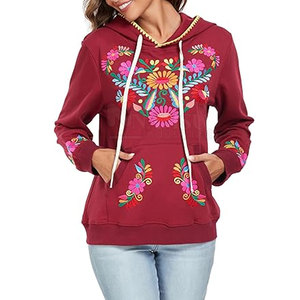 เสื้อฮู้ดปักลายสำหรับผู้หญิงเสื้อมีฮู้ดแบบลำลองดีไซน์ล่าสุด2025โลโก้ของคุณเอง - Product Image 6