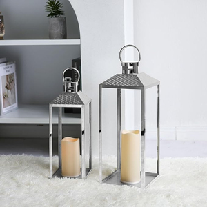 Elegance Home Decor Silverware Candle Holder <b>Christmas</b> Decor Metal Stainless Steel Hanging <b>Lantern</b> for Wedding Events Usage - Product Image 5