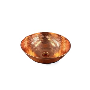Fregadero de cobre puro de Metal de Venta caliente Fregadero de cobre decorativo de color de forma de tamaño personalizado con mango - Product Image 6