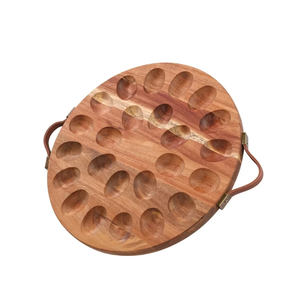 กระดานไม้อะคาเซียที่ใส่ไข่แบบเรียบง่ายสำหรับเคาน์เตอร์ครัวถาดเก็บของถาดแบบเวียดนาม - Product Image 4