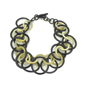 Collar de Cuerno Auténtico Hecho de Cuerno de Búfalo Real, Joyería de Diseño Antiguo, Colores Naturales en Venta, Producto de la India, Precio - Product Image 3