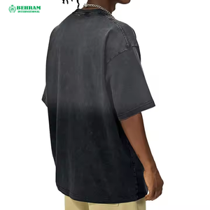 เสื้อยืดลำลองผู้ชายทรงหลวมใส่สบาย ทนทาน ผ้าฝ้าย 100% เป็นมิตรกับสิ่งแวดล้อม ระบายอากาศได้ดี ผลิตในปากีสถาน ขายดีที่สุด - Product Image 3