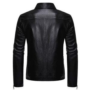 Chaqueta de invierno de cuero de motorista al aire libre Vintage para hombre, precio al por mayor, chaquetas de cuero genuino de estilo clásico, chaqueta para hombre - Product Image 4