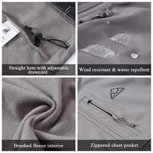 2024 nuevas chaquetas de carcasa blanda Unisex para hombre, chaquetas Softshell de nailon y poliéster, fabricante de ropa para hombre - Product Image 4