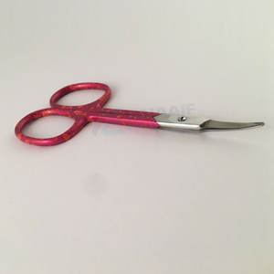 Producto superior, Tijera para uñas de cutícula de acero inoxidable curvada para mano derecha con mango de cerámica afilado, herramienta de belleza a bajo precio - Product Image 2