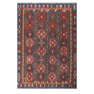 Alfombra Kilim de Maimana, Afganistán, 291 x 201 cm, Juego de Alfombras - Product Image 1