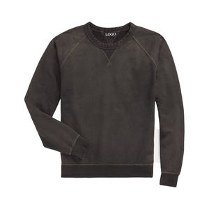 Sudadera de Cuello Redondo de Felpa Francesa Gruesa para Hombre, Top de Algodón Premium, Bordado 3D, Etiqueta Personalizada, Antiarrugas, Primavera - Product Image 1