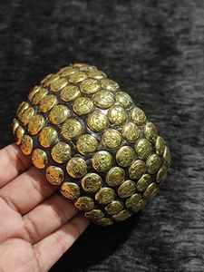 Brazalete de latón crudo de 69mm, brazalete de incrustaciones, brazalete de canal en blanco, pulsera ancha hecha a mano, latón crudo - Product Image 4