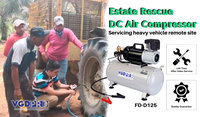 Pompe de compresseur d'air de 24V à cycle de service long DC sans huile à piston professionnel Mini camion le plus efficace au monde réservoir de 25 litres