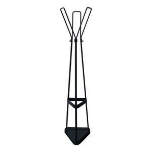 Stainless Steel Three-Tier Floor <b>Standing</b> Multifunction <b>Coat</b> Rack and Umbrella Hanger for Living Room Entryway Organization - Product Image 2
