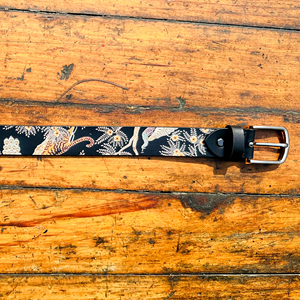 เข็มขัดหนังควายหัวเข็มขัดทองเหลืองนกยูงสีทองหรูหราสำหรับดีไซเนอร์แบบเจาะรูวินเทจสำหรับทั้งชายและหญิงความยาวที่กำหนดเองได้ - Product Image 4