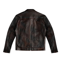 Veste en cuir Roadster personnalisée pour homme, noir café, style vintage, veste de motard