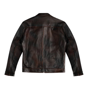 Custom <b>Men's</b> Leather Roadster <b>Jacket</b> <b>Black</b> Coffee Vintage Biker <b>Jacket</b> - Product Image 2