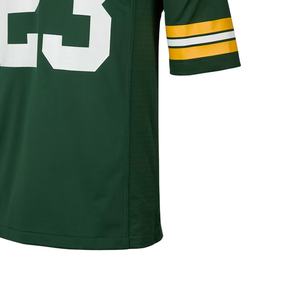 Nouveaux ensembles de maillots de football américain personnalisables avec logo, 100 % polyester, options de couleur d'équipe, tissu en maille respirant et anti-humidité de haute qualité - Product Image 5