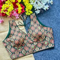 Dernière tenue de designer à feuilles persistantes vente chaude meilleur chemisier en coton pur Ajrack avec Katha travail couleur incroyable achats en ligne inde